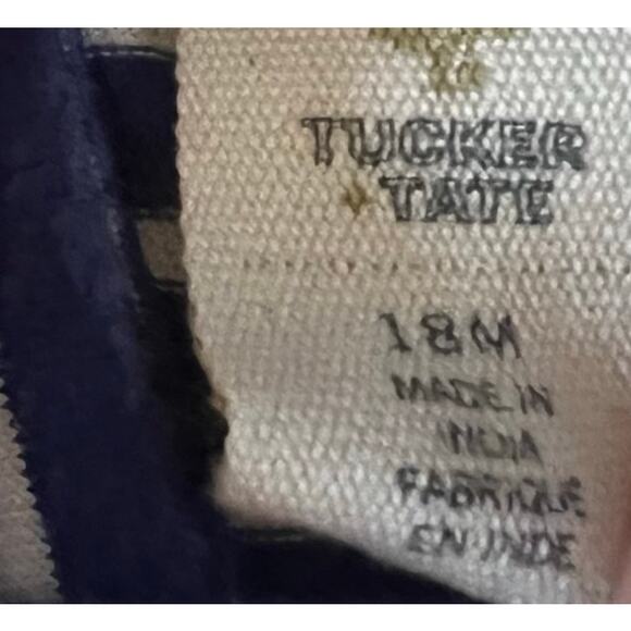 ❤️ 3/$25 Tucker and Tate Blue & White Striped Dress Matching Bloomers Set | 18m - Picture 2 of 4